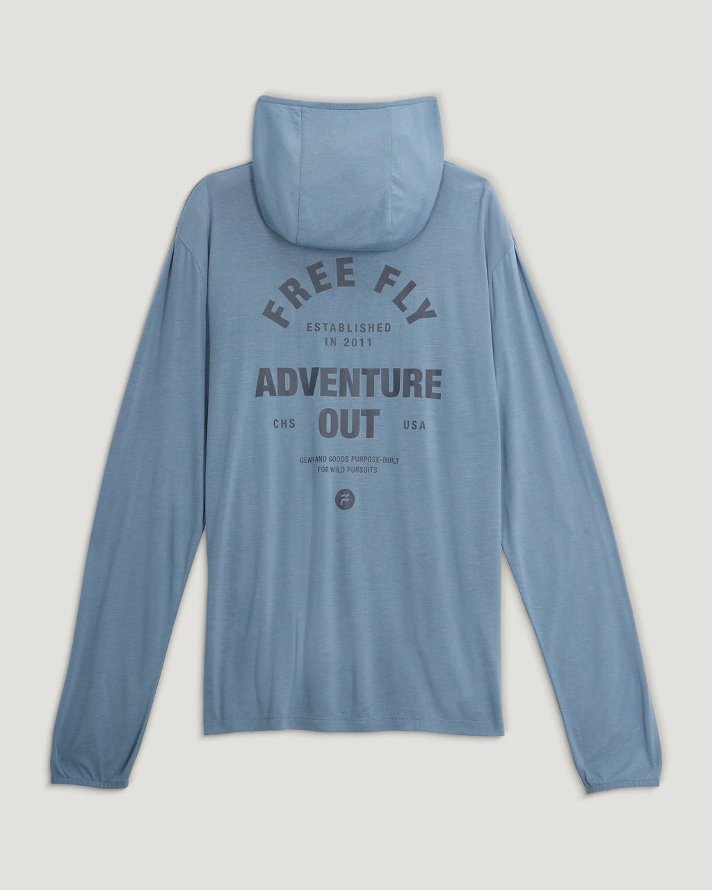 Men's Bamboo Lightweight Graphic Hoodie - Gear & Goods Blue Fog