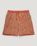 Men's Lined Downshore Trunk - Drifter Print Red Clay