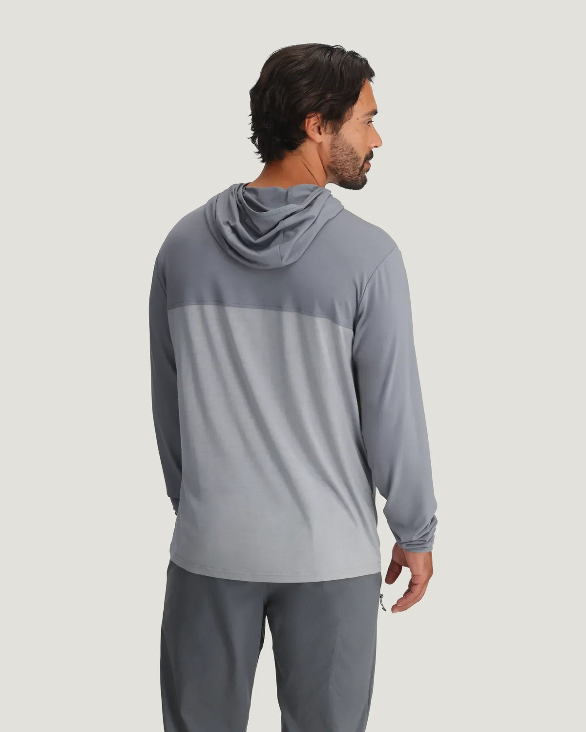 Men's Bamboo Hybrid Hoodie - Slate / Aspen Grey