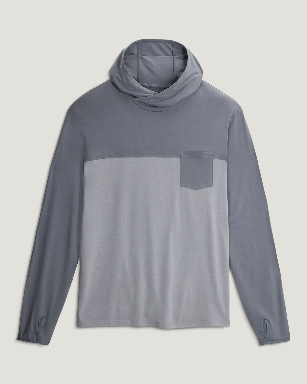 Men's Bamboo Hybrid Hoodie - Slate / Aspen Grey