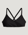 Women's Wavebound Cross-Tie Bikini Top - Black