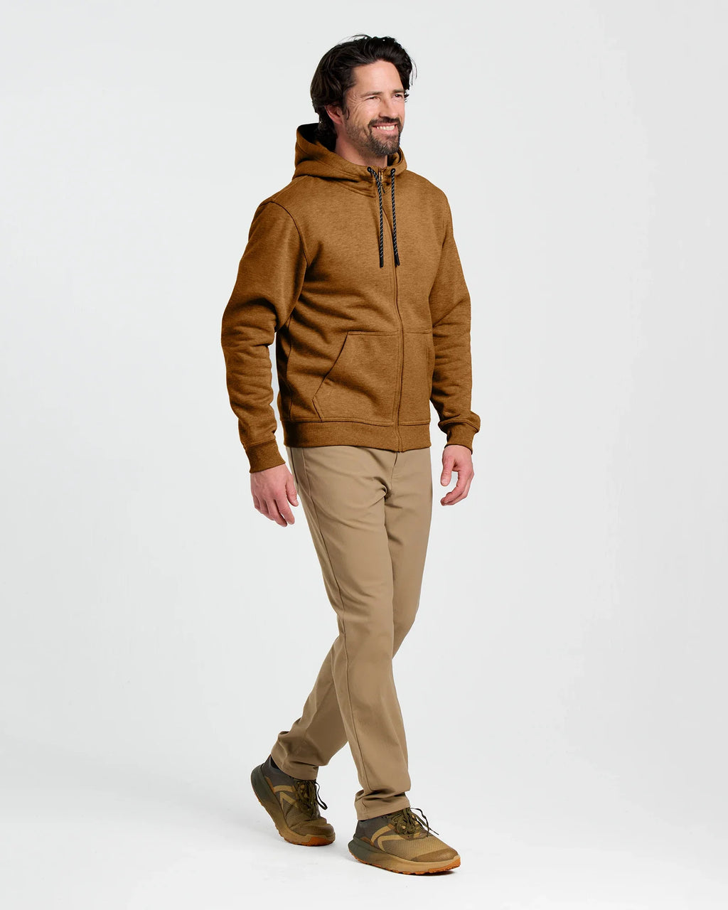 Men's Bamboo Northcoast Fleece Full Zip Hoodie - Russet