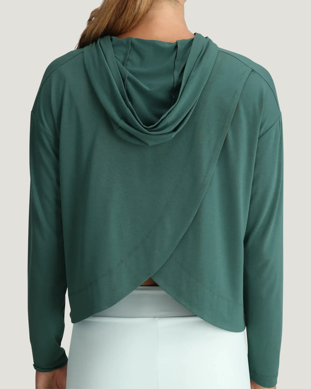 Women's Bamboo Shade Crossover Hoodie - Sea Pine