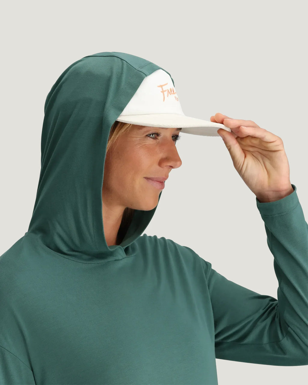 Women's Bamboo Shade Crossover Hoodie - Sea Pine