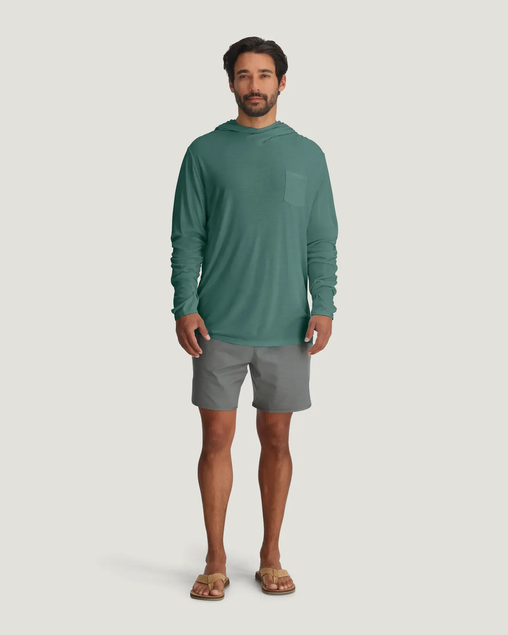 Men's Bamboo Lightweight Hoodie - Sea Pine