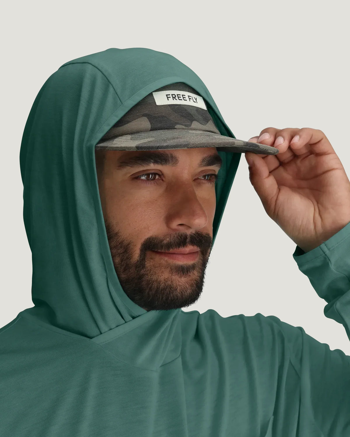 Men's Bamboo Lightweight Hoodie - Sea Pine