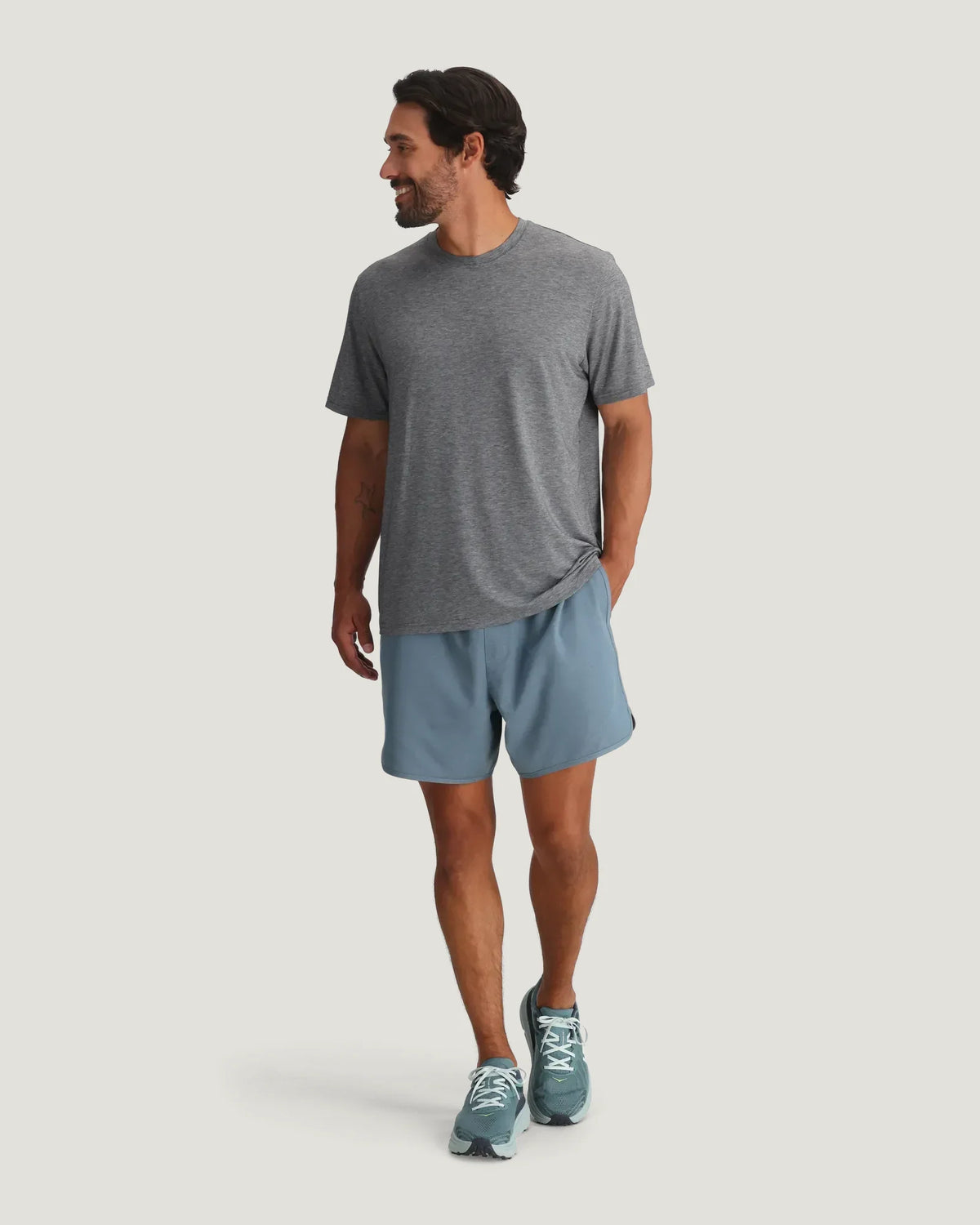 Men's Elevate Lightweight Tee - Heather Grey