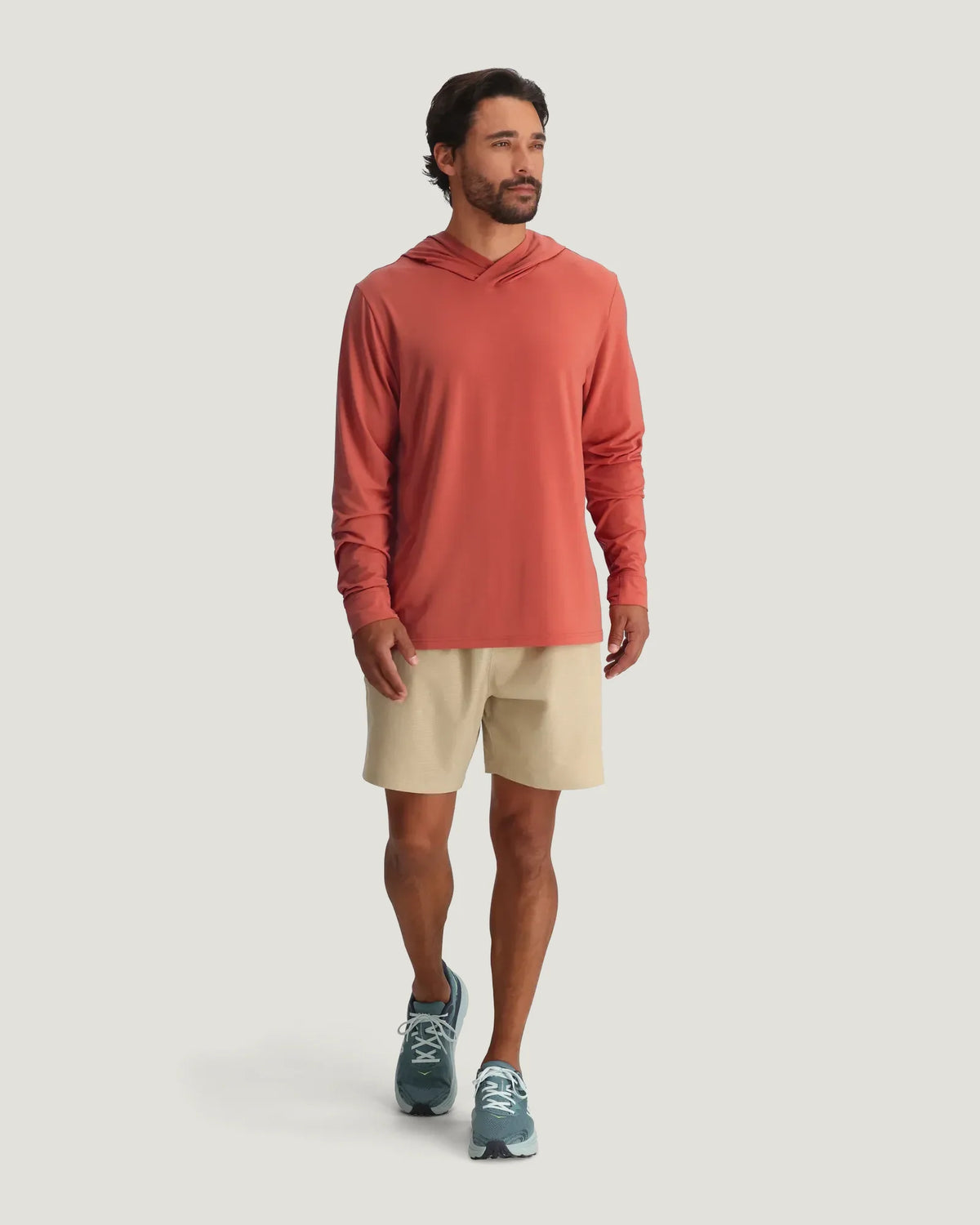 Men's Elevate Lightweight Hoodie - Red Clay