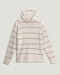 Men's Bamboo Lightweight Fleece Hoodie - Dash Double Stripe Birch