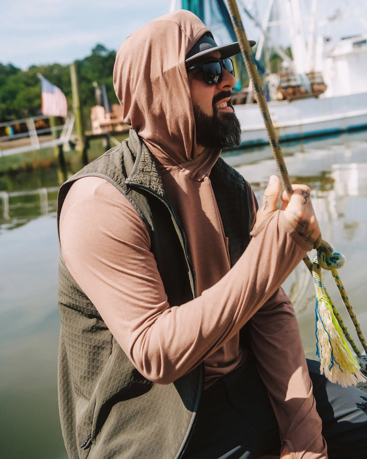 Men's Gridback Fleece Vest - Storm Cloud