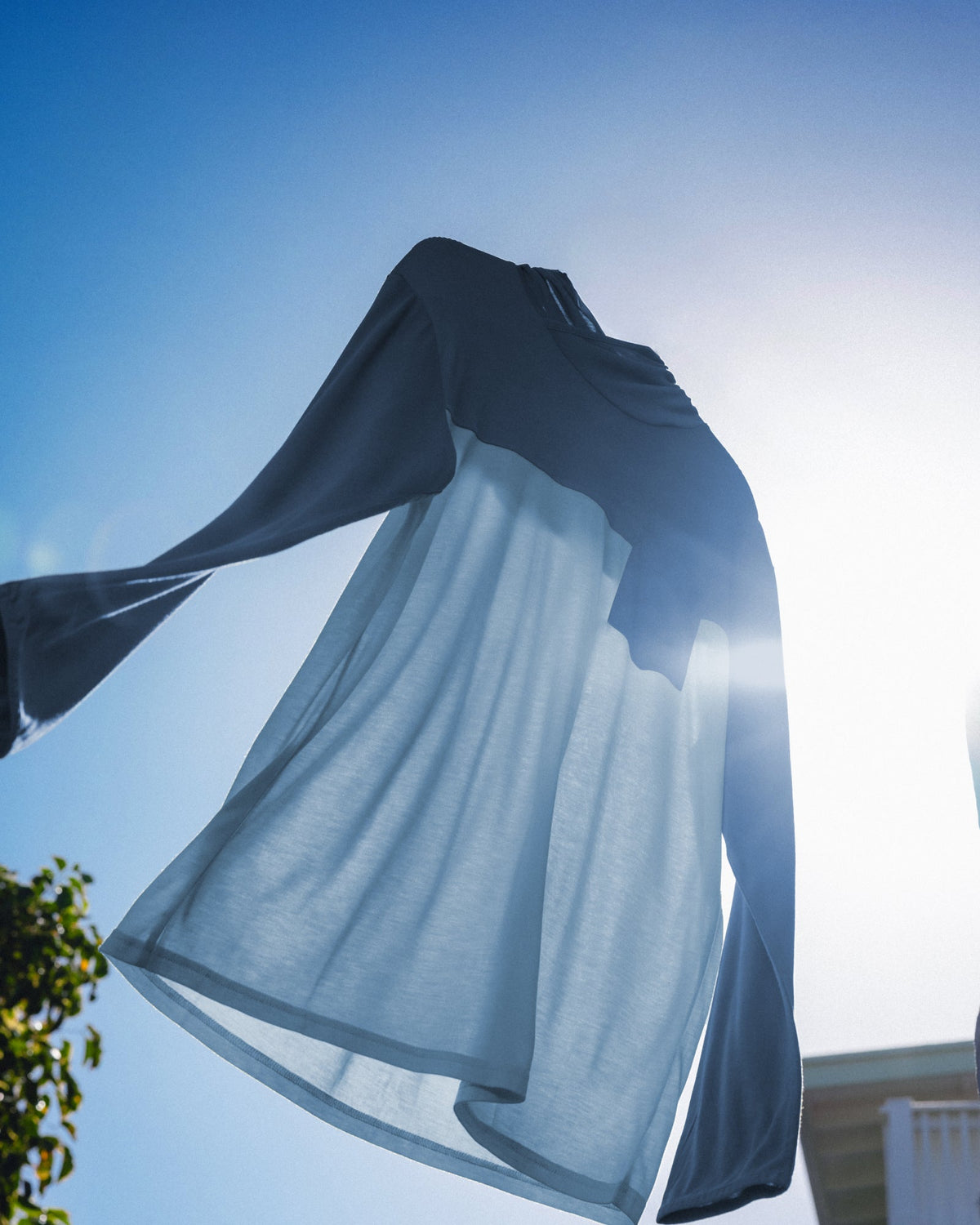 Men's Bamboo Hybrid Hoodie - True Navy / Blue Fog