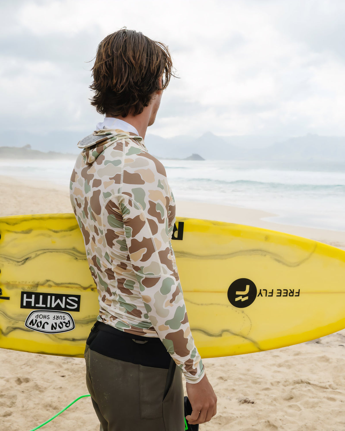 Men's Pinnacle Hooded Rash Guard - Vintage Camo