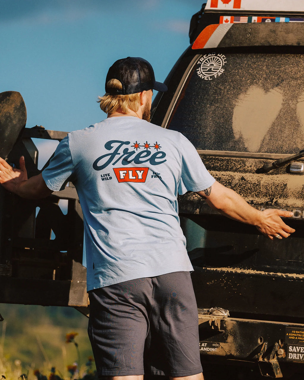 Throwback Americana Pocket Tee - Sky Blue