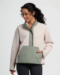 Women's Gridback Fleece Snap Pullover - Forest