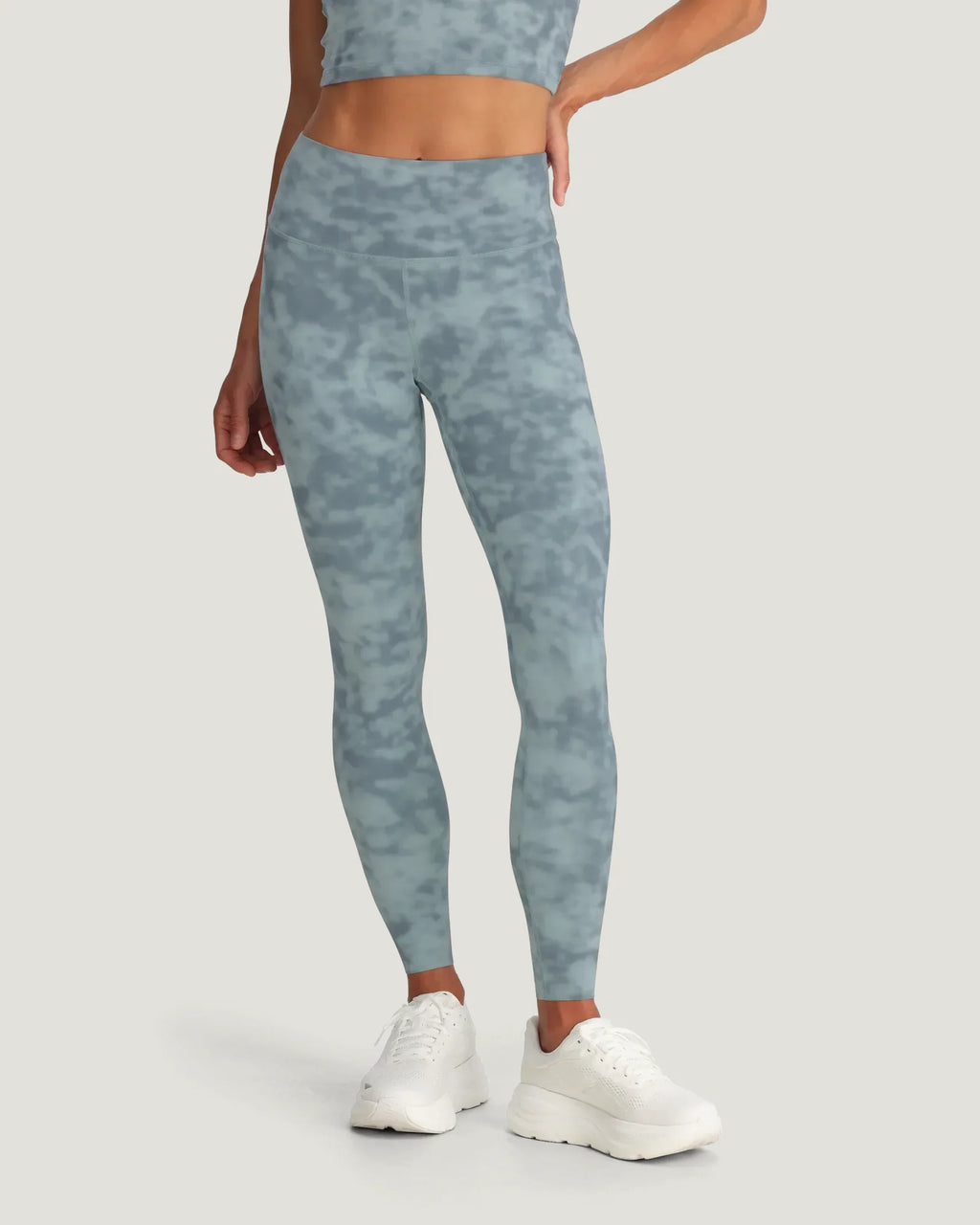 Women's All Day Pocket Legging - Surf Washed Print Ocean Mist