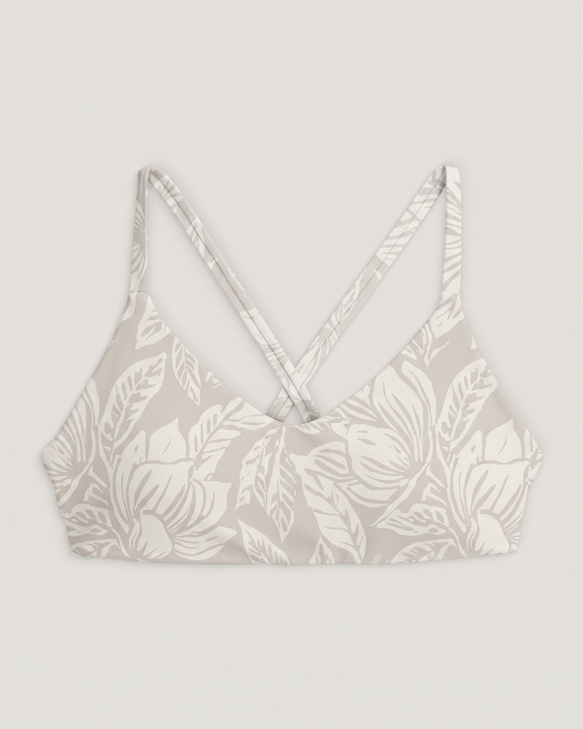 Women's Wavebound Cross-Tie Bikini Top - Nolia Floral Print Stone