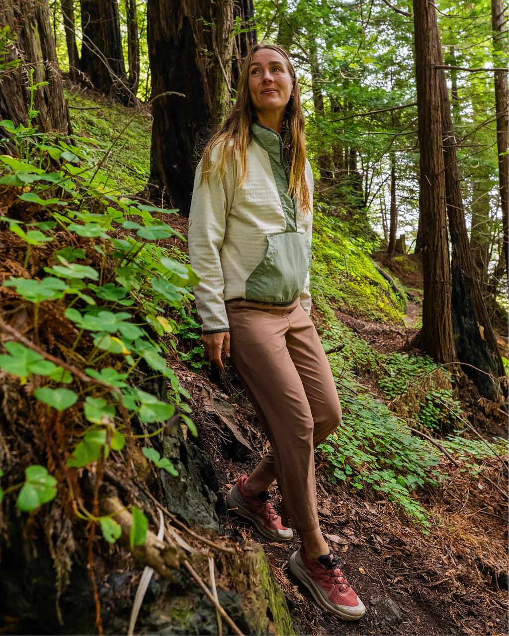 Women's Gridback Fleece Snap Pullover - Forest