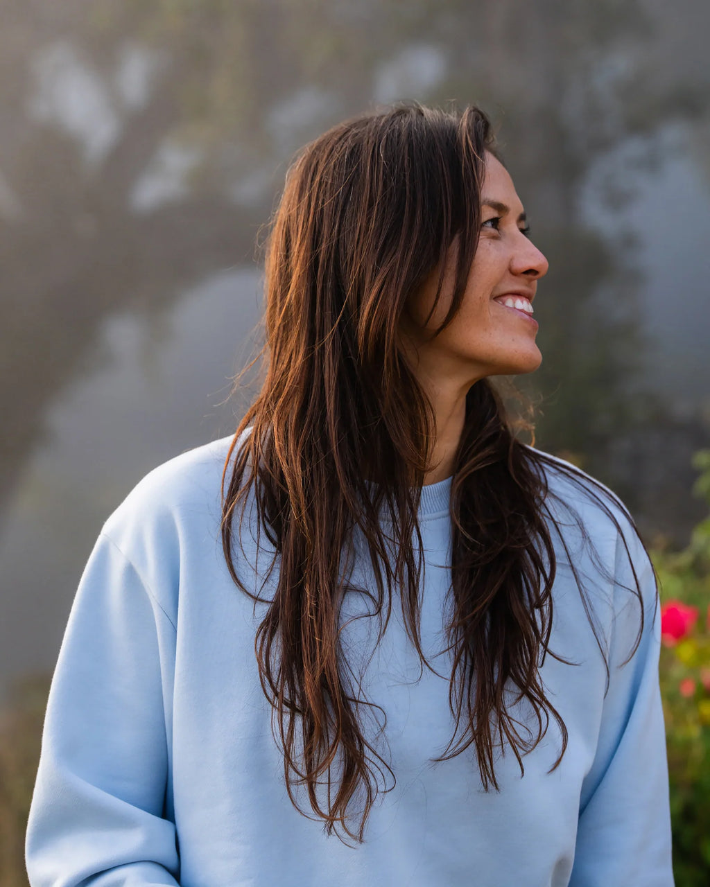 Women's Bamboo Northcoast Fleece Crew - Sea Pine
