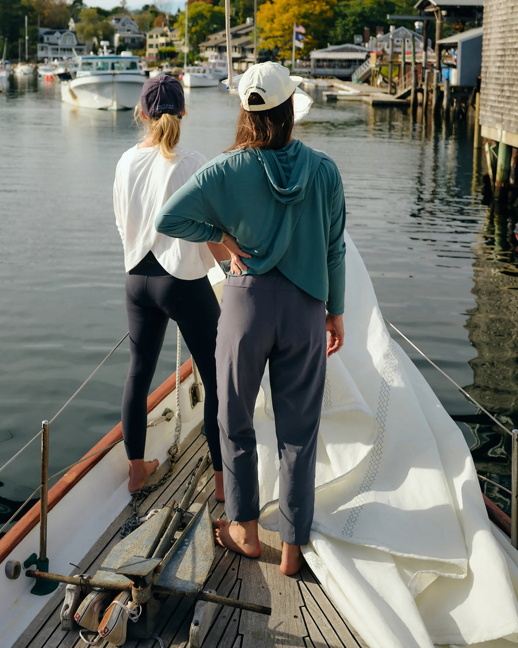 Women's Bamboo Shade Crossover Hoodie - Sea Pine