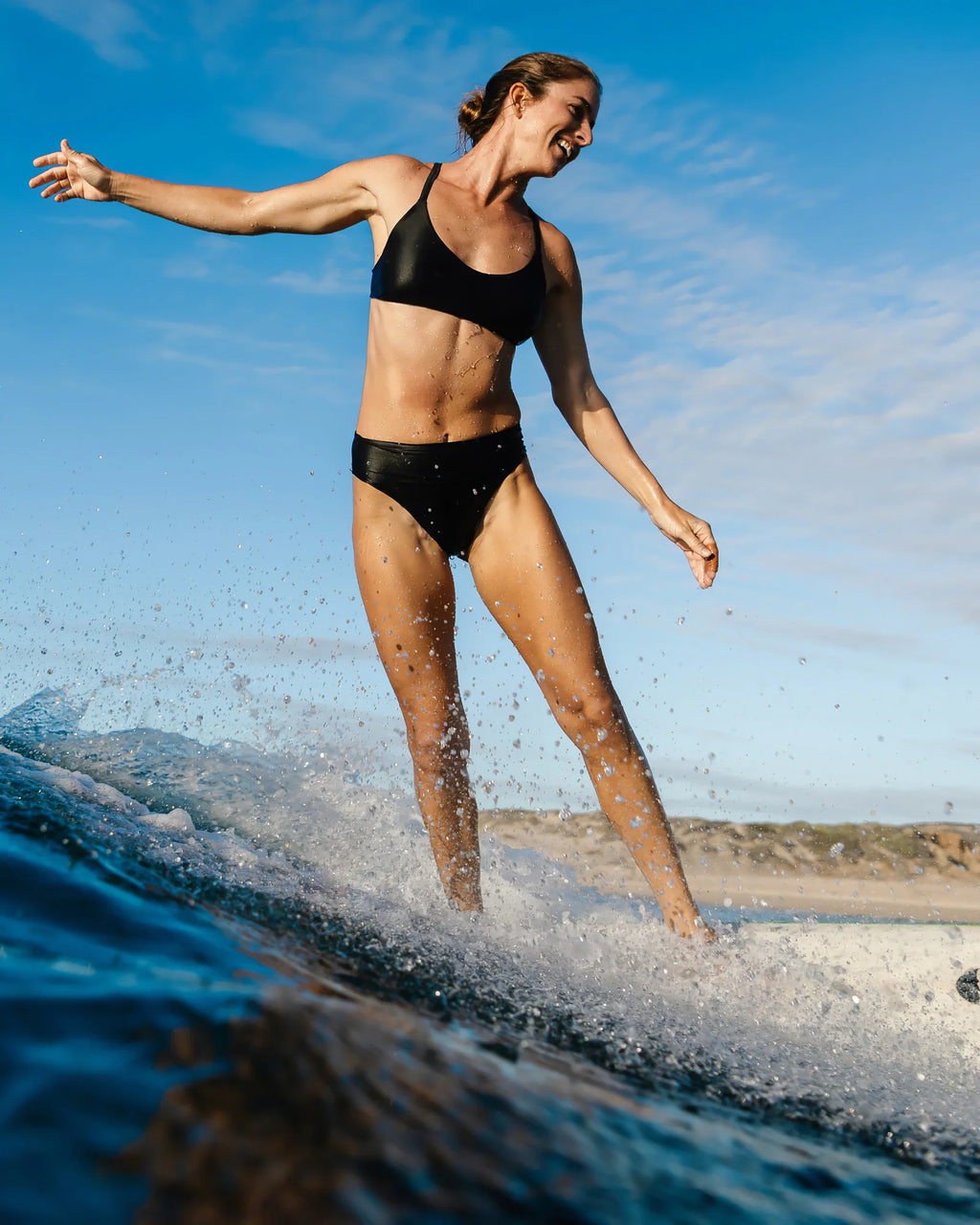 Women's Wavebound High Waisted Bikini Bottom - Ocean Mist